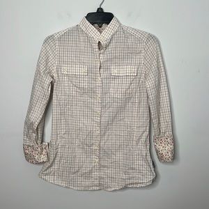 Barbour Plaid Button Down Halter Shirt